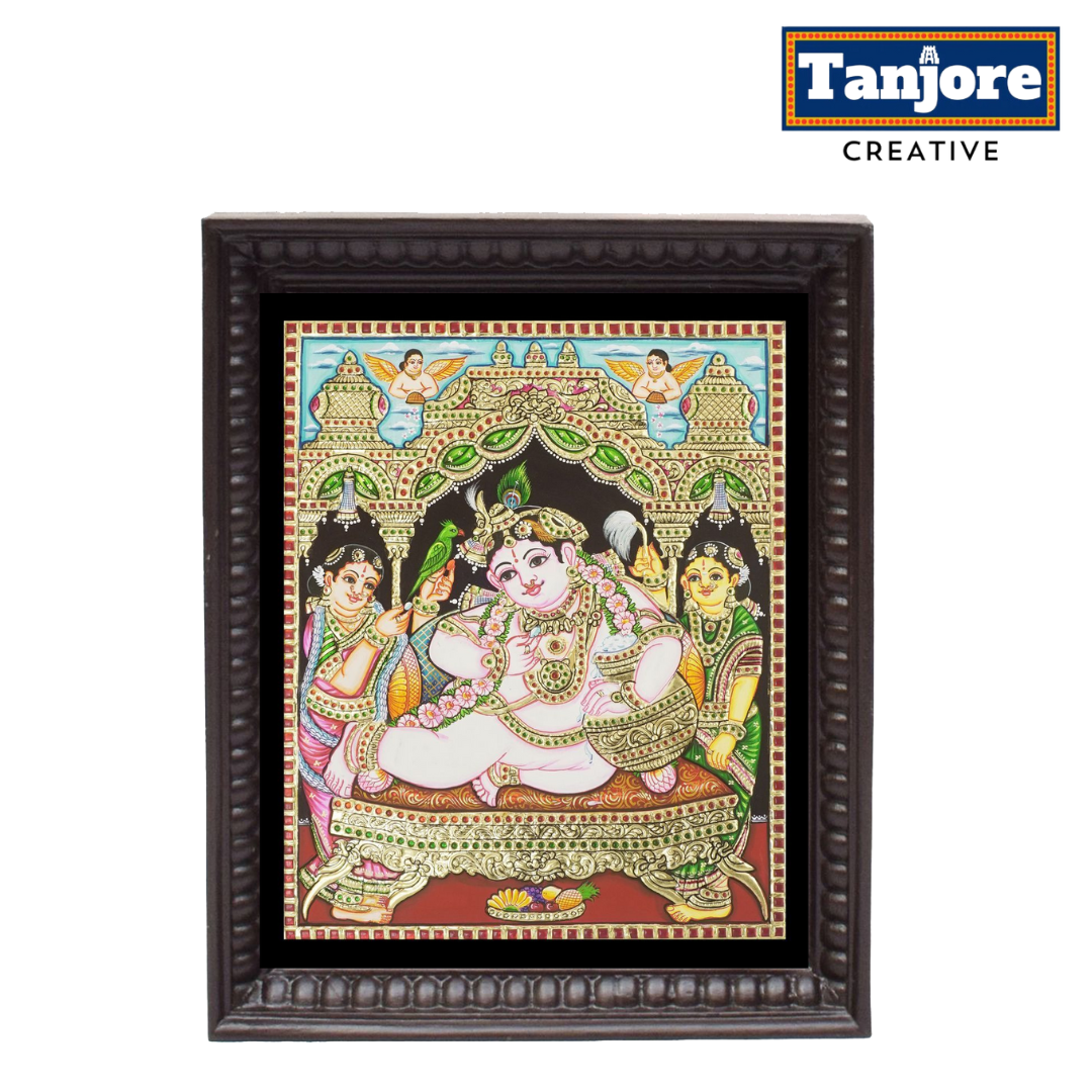 TANJORE PAINTING BUTTER KRISHNA