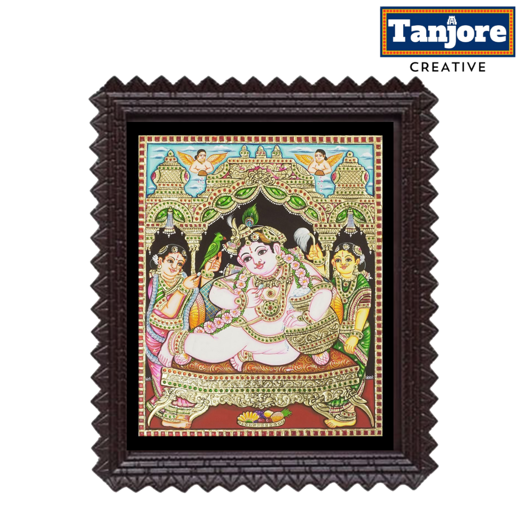 TANJORE PAINTING BUTTER KRISHNA