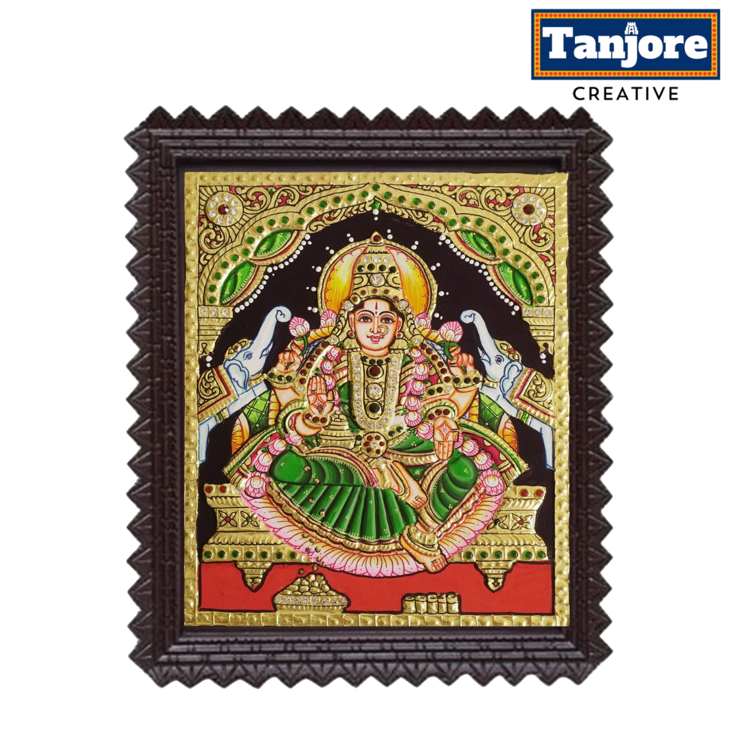 TANJORE PAINTING GAJA LAKSHMI