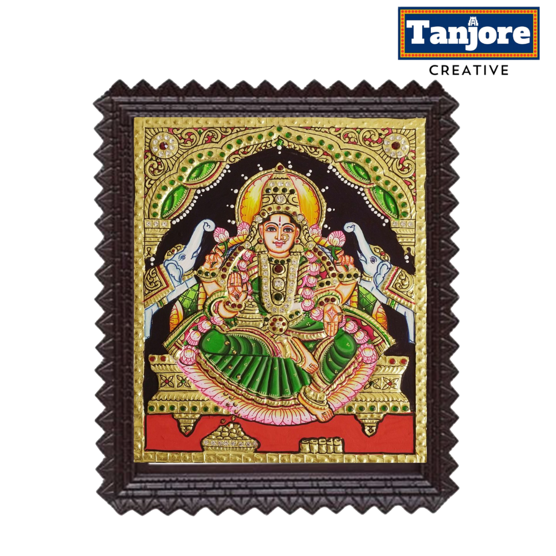 TANJORE PAINTING GAJA LAKSHMI