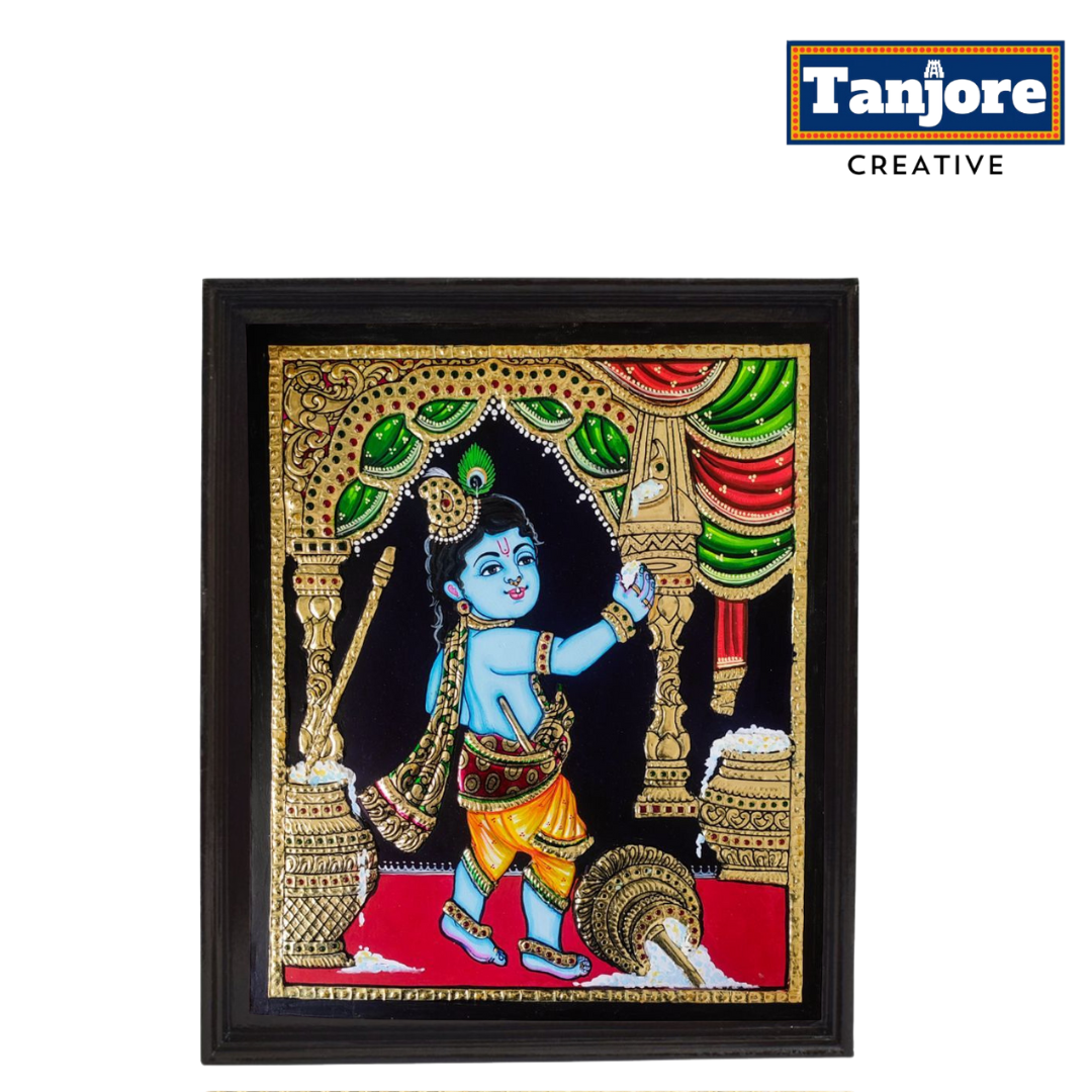 TANJORE PAINTING BUTTER KRISHNA