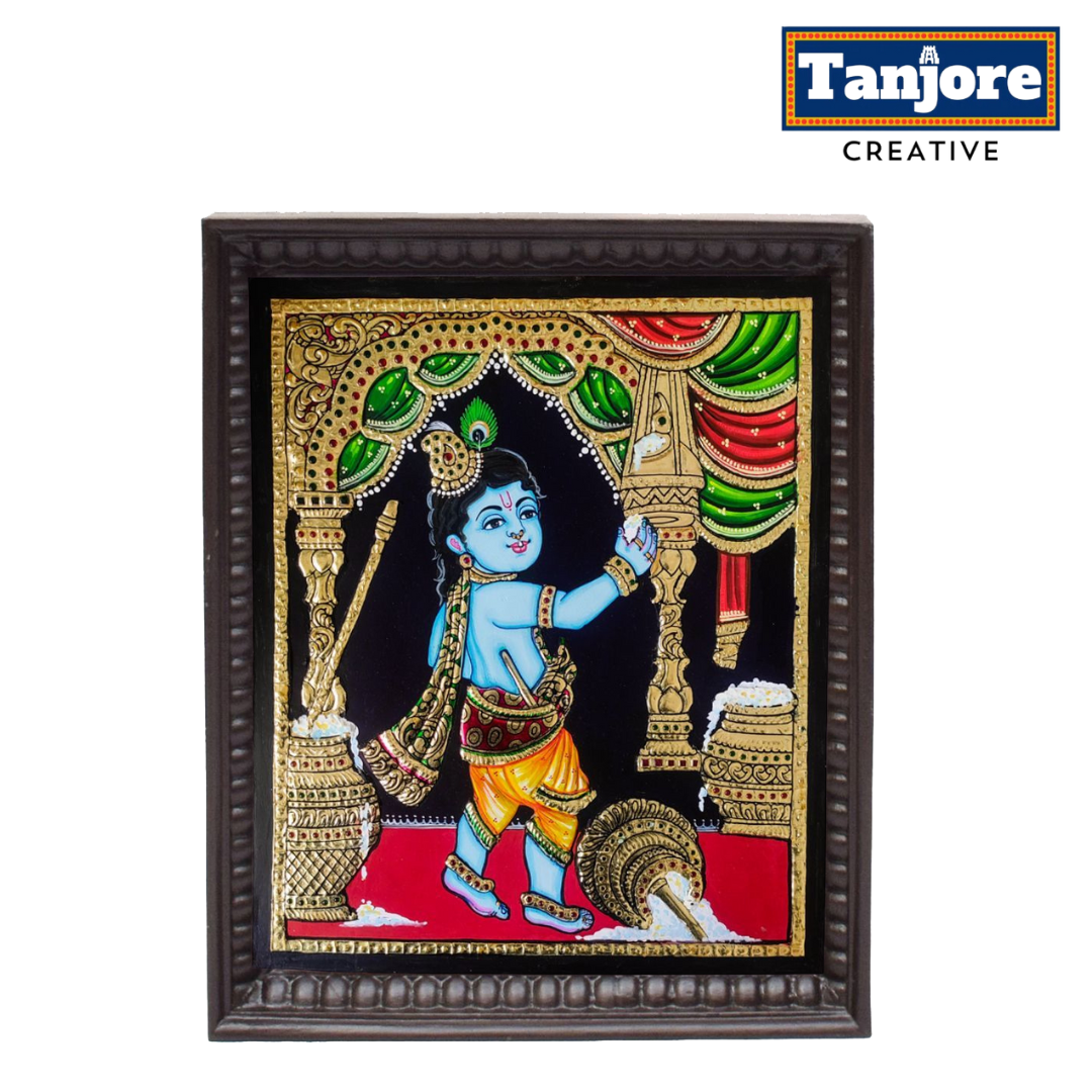 TANJORE PAINTING BUTTER KRISHNA