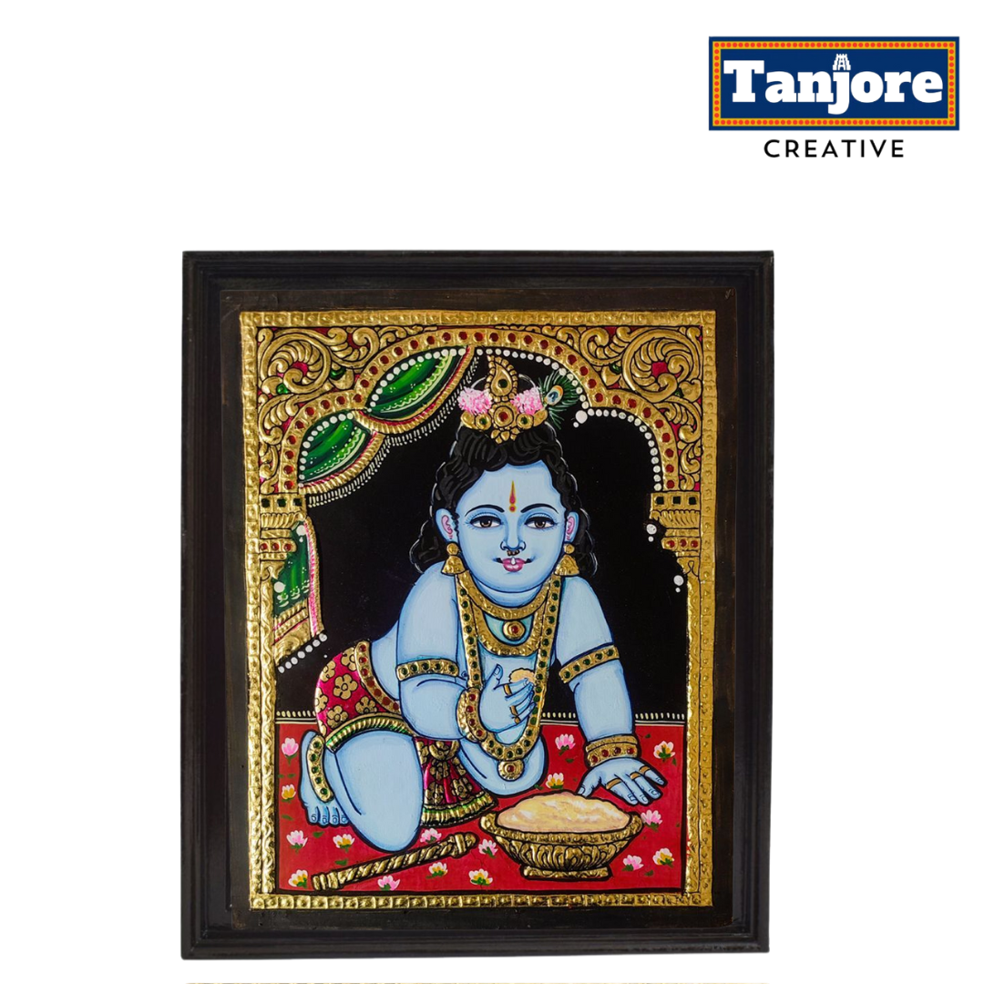 TANJORE PAINTING BUTTER KRISHNA