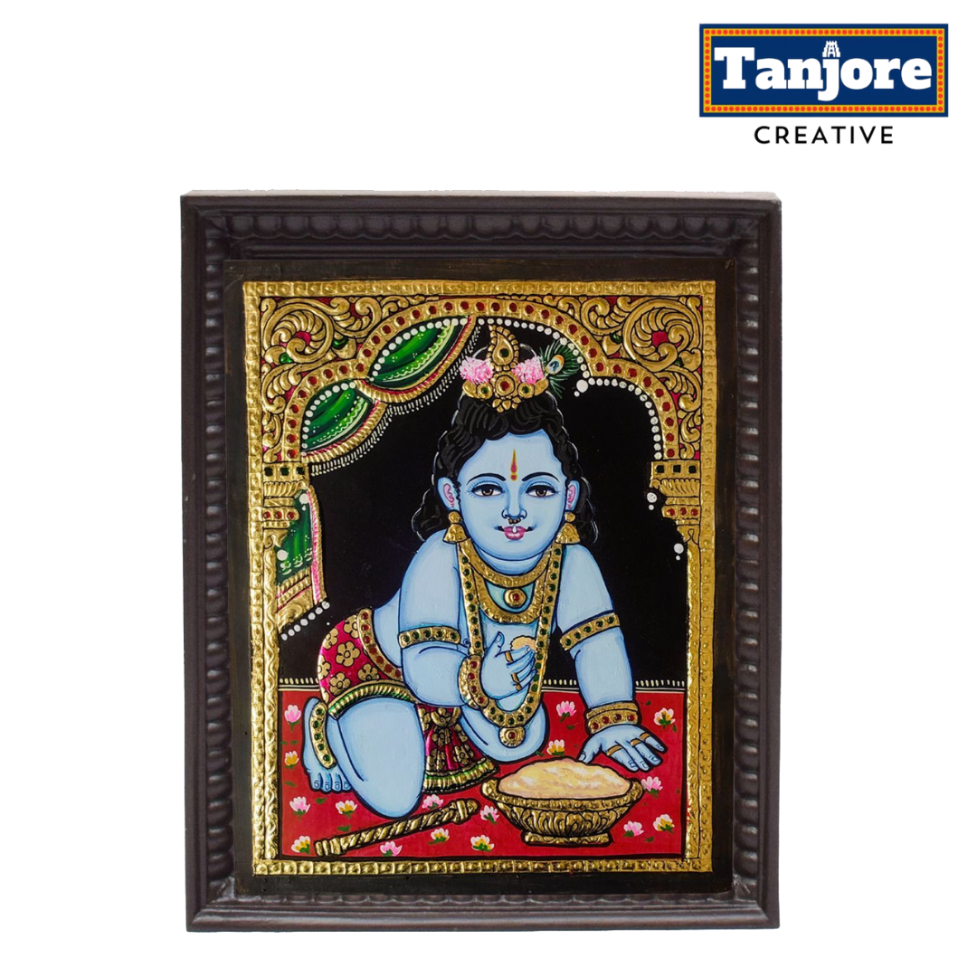 TANJORE PAINTING BUTTER KRISHNA