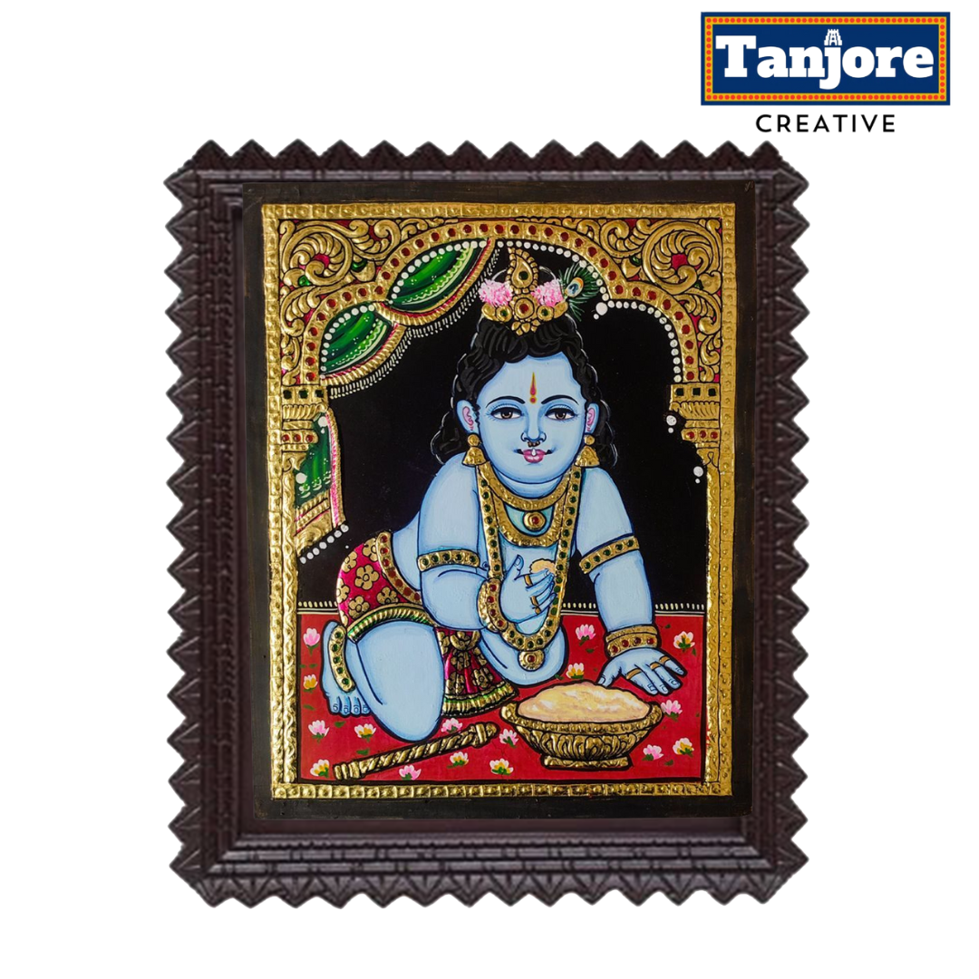 TANJORE PAINTING BUTTER KRISHNA