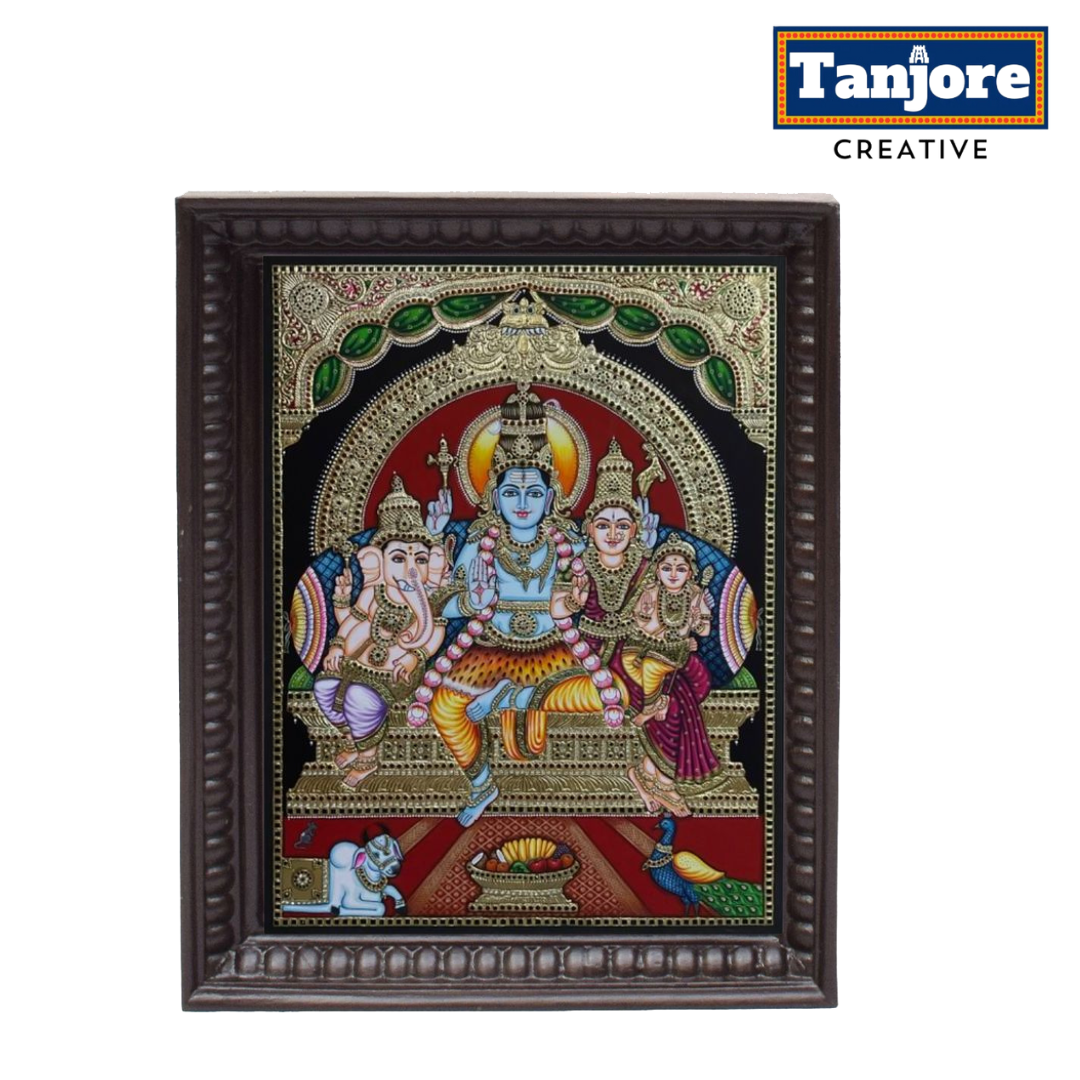 TANJORE PAINTING SHIVA FAMILY