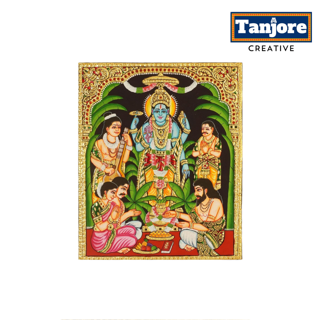 TANJORE PAINTING SATHAYANARAYAN