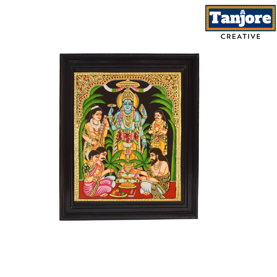 TANJORE PAINTING SATHAYANARAYAN