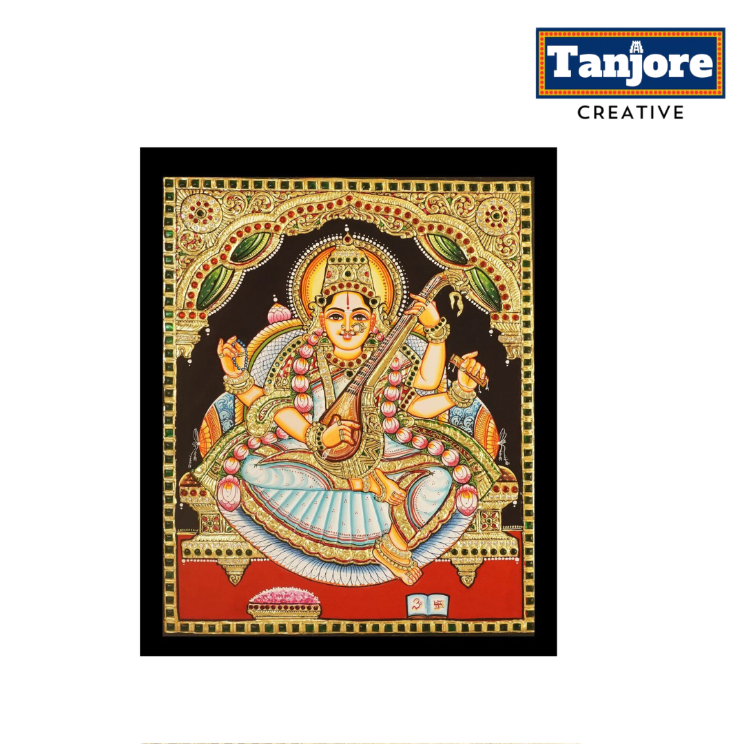 TANJORE PAINTING SARASWATHI