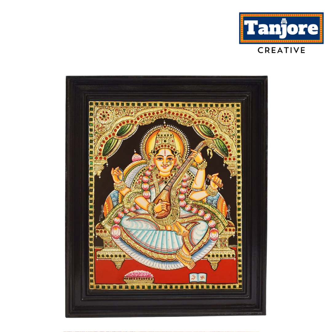 TANJORE PAINTING SARASWATHI