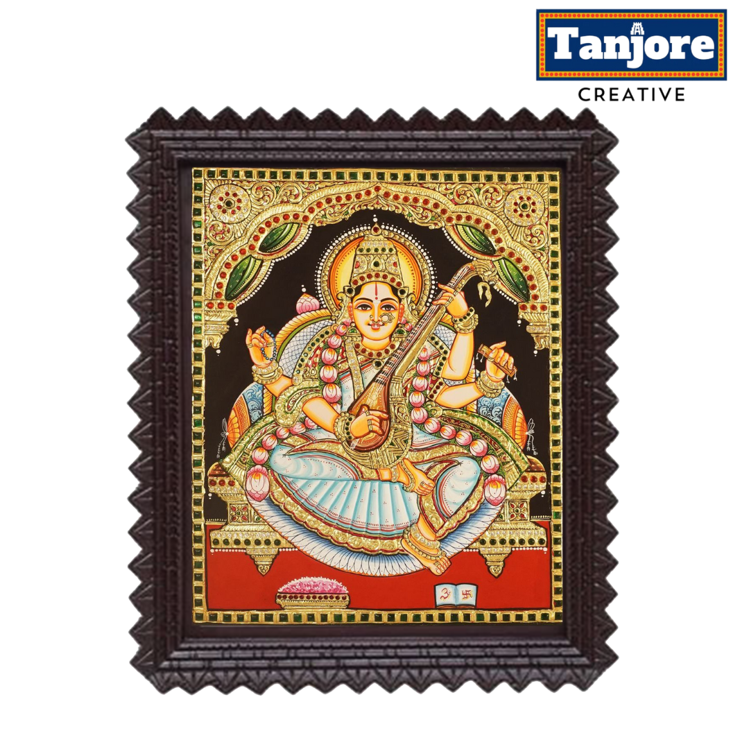 TANJORE PAINTING SARASWATHI