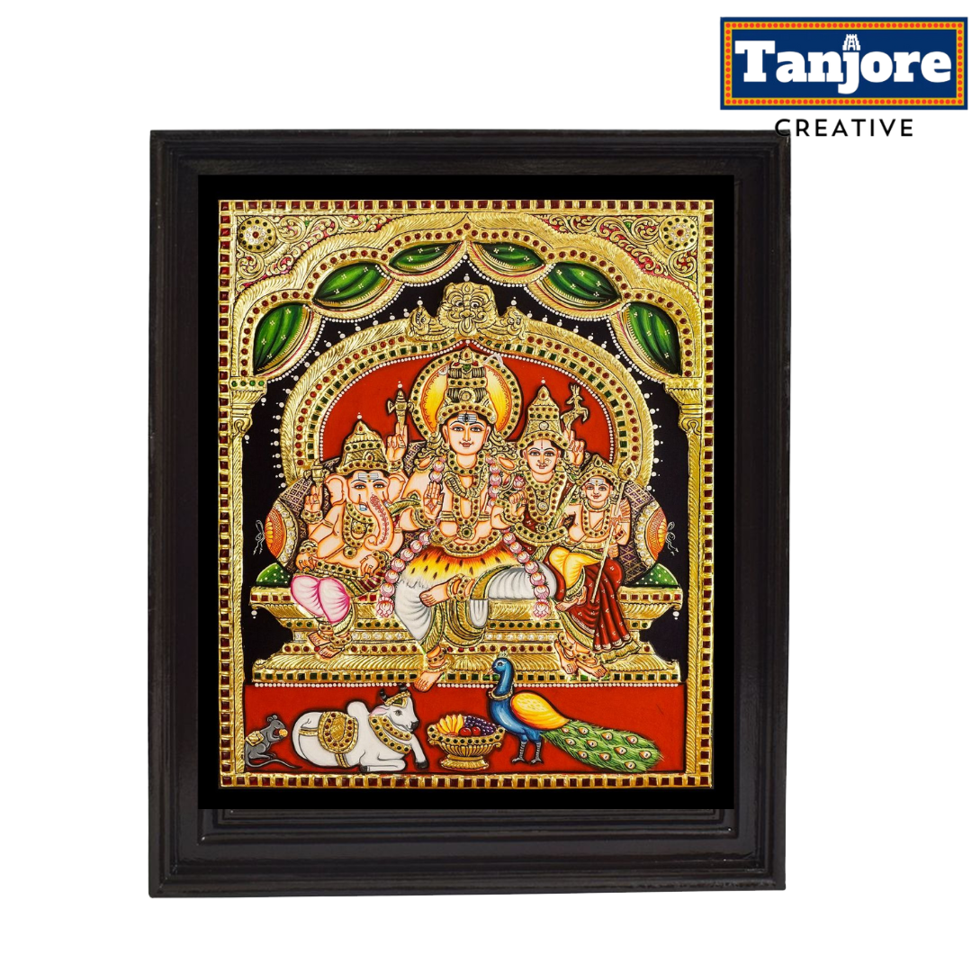 TANJORE PAINTING SHIVA FAMILY