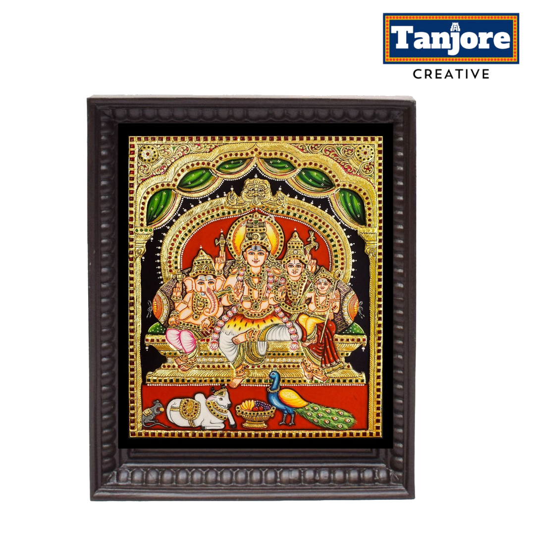 TANJORE PAINTING SHIVA FAMILY