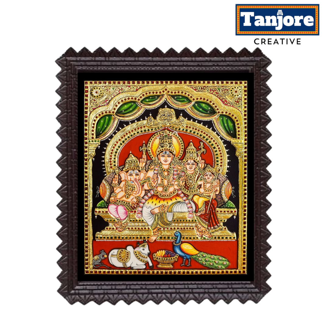 TANJORE PAINTING SHIVA FAMILY