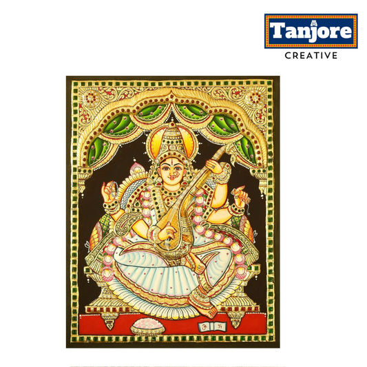 TANJORE PAINTING SARASWATHI