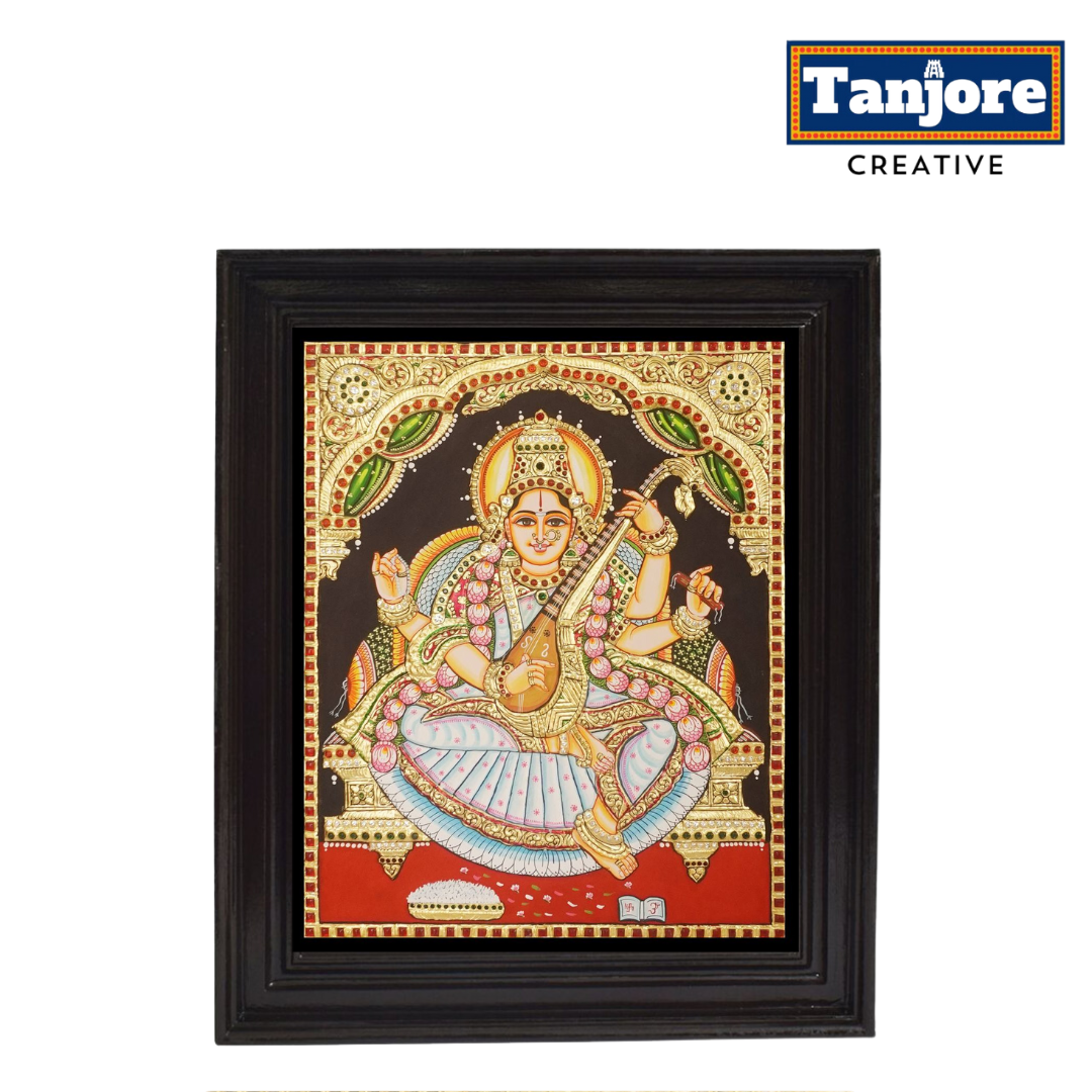 TANJORE PAINTING SARASWATHI