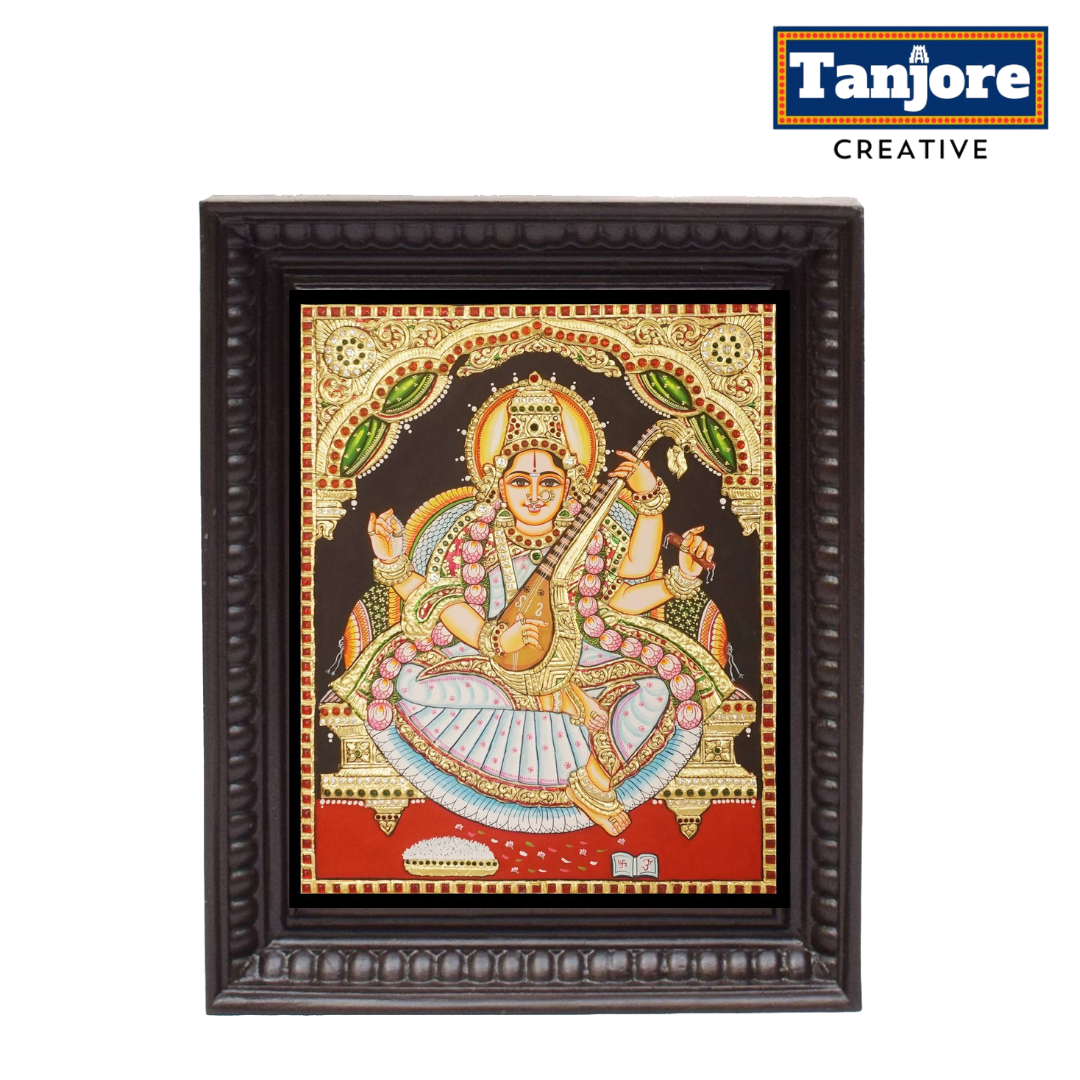 TANJORE PAINTING SARASWATHI