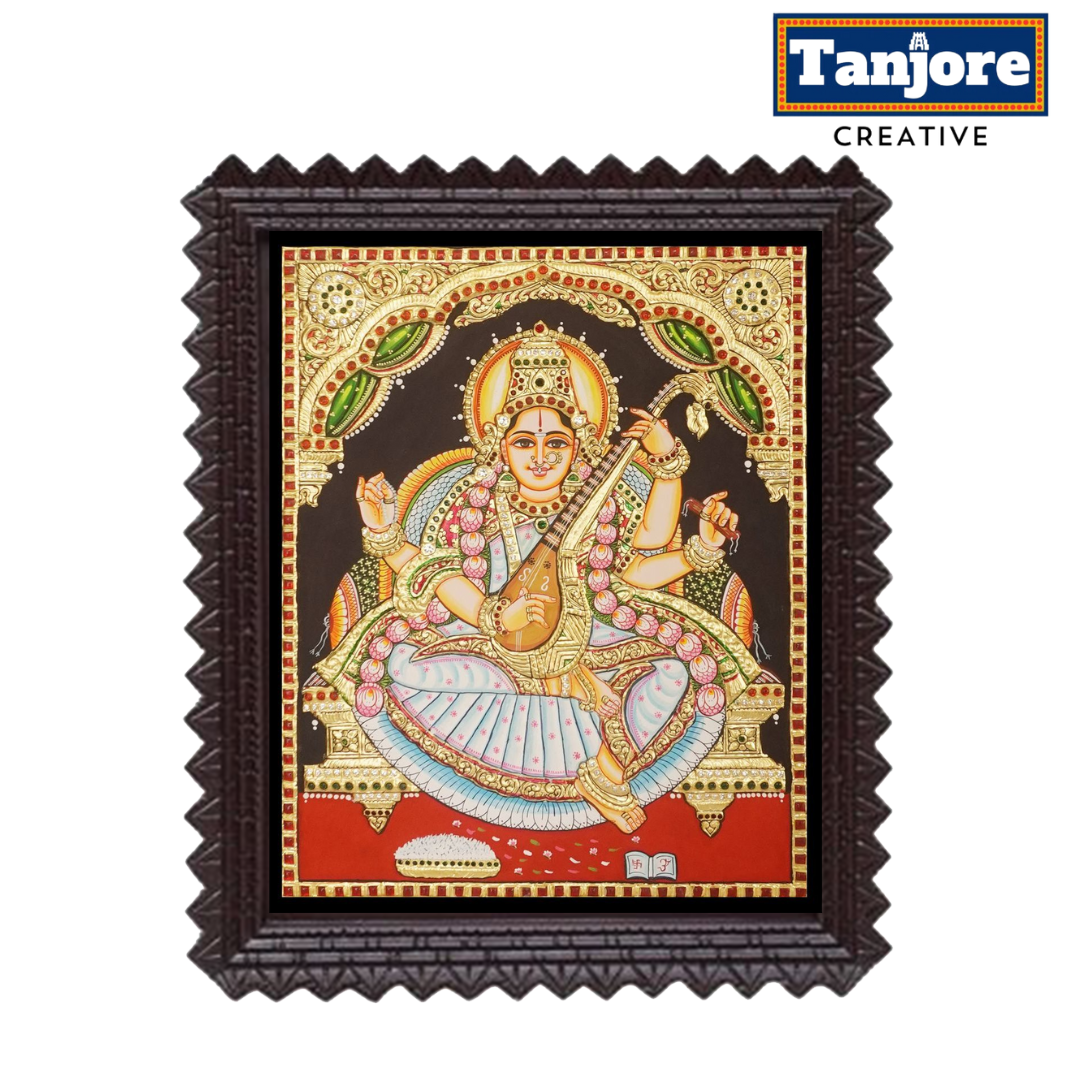 TANJORE PAINTING SARASWATHI