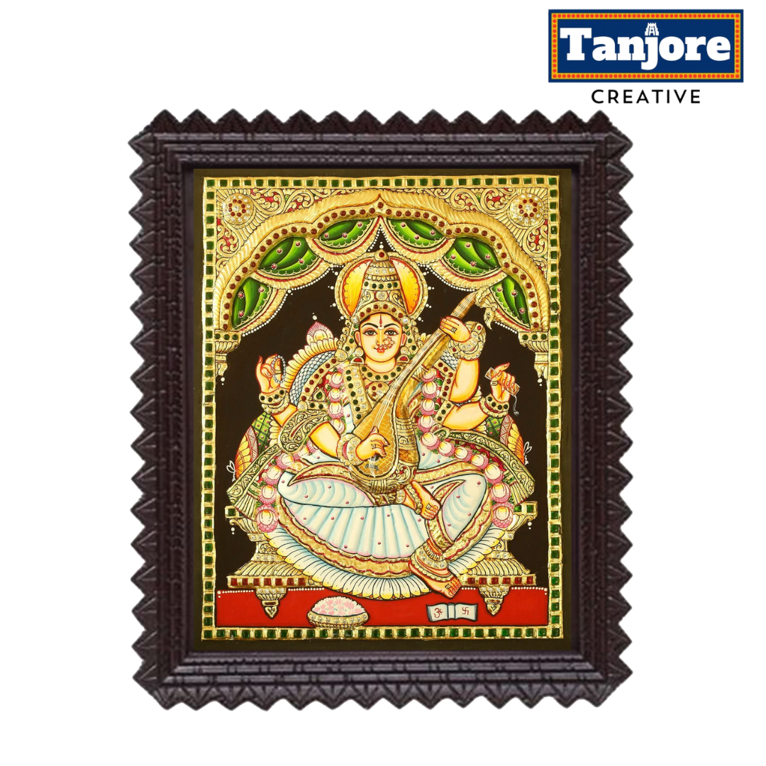 TANJORE PAINTING SARASWATHI