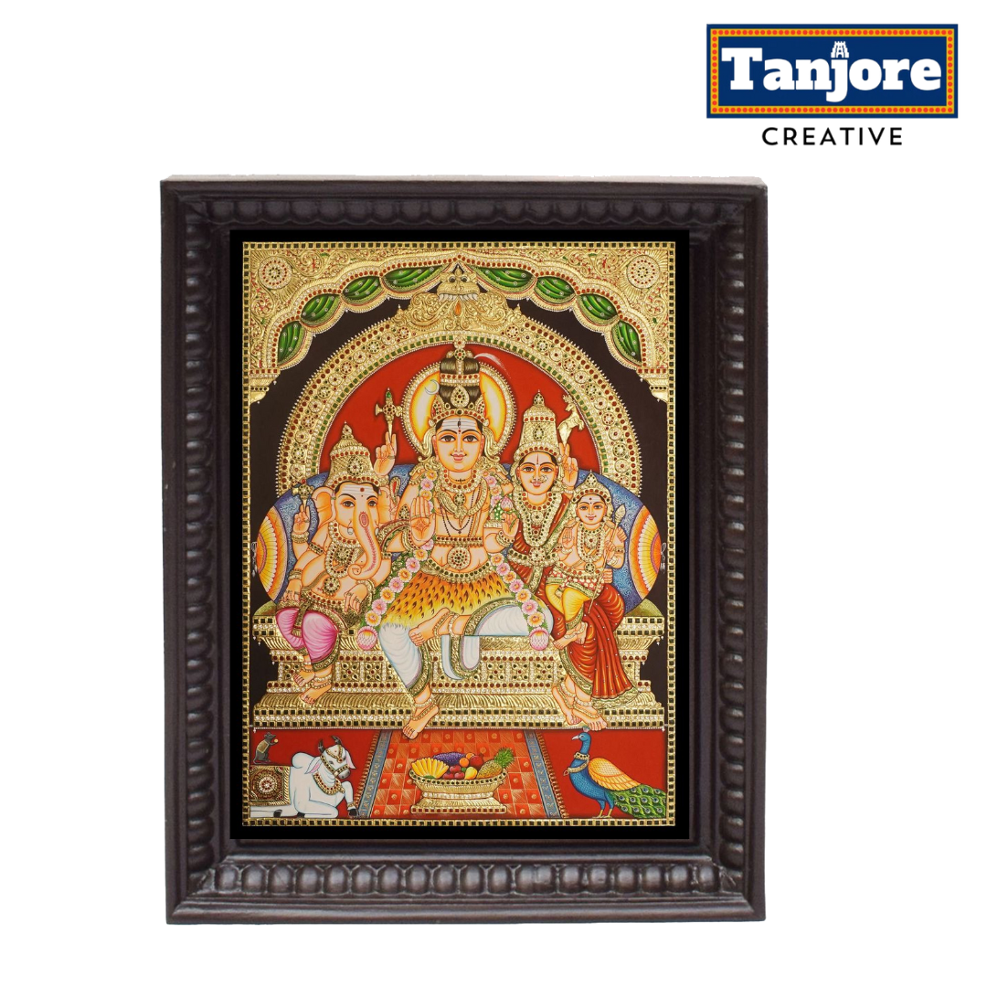 TANJORE PAINTING SHIVA FAMILY