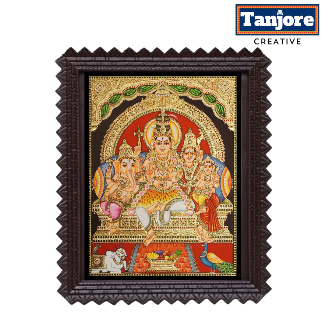 TANJORE PAINTING SHIVA FAMILY